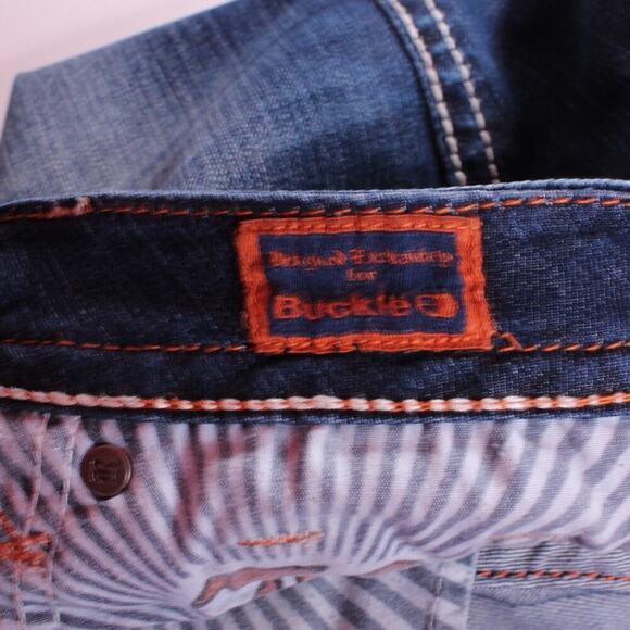 ROCK REVIVAL Kristen Straight Jeans in Dark Blue Women's Size 27 = 3/4 U.S. - Picture 7 of 9